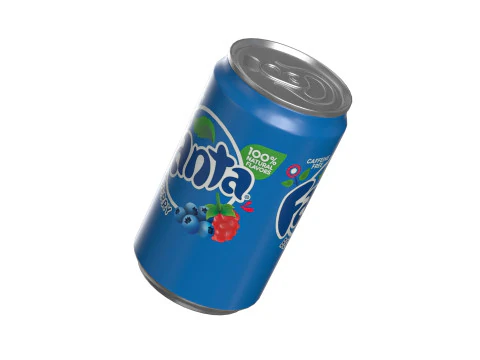 Fanta Berry Drink Can Sleek 200ml 03 3D Model