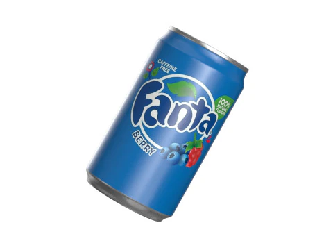 Fanta Berry Drink Can Sleek 200ml 03 3D Model