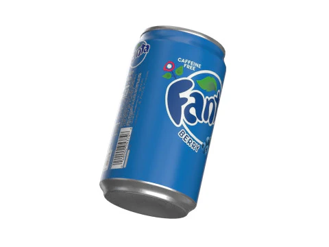 Fanta Berry Drink Can Sleek 200ml 03 3D Model