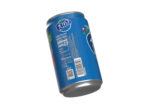 Fanta Berry Drink Can Sleek 200ml 03 3D Model