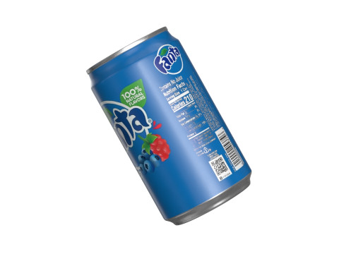 Fanta Berry Drink Can Sleek 200ml 03 Modèle 3D