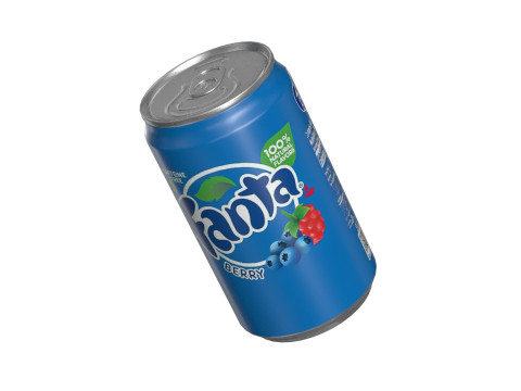 Fanta Berry Drink Can Sleek 200ml 03 Modèle 3D