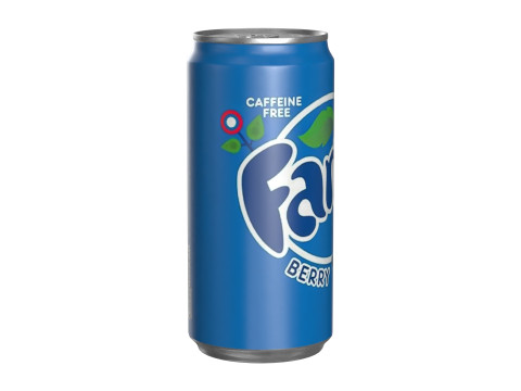 Fanta Berry Drink Can Sleek 250ml 04 3D-Modell