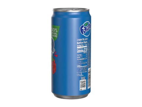 Fanta Berry Drink Can Sleek 250ml 04 3D Model