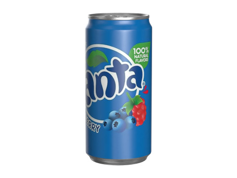 Fanta Berry Drink Can Sleek 250ml 04 3D-Modell