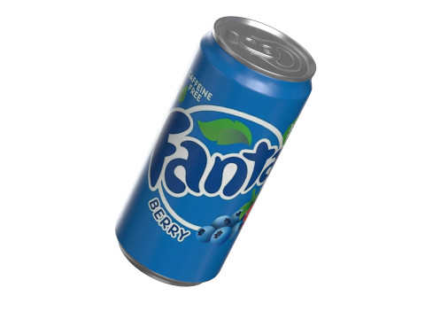 Fanta Berry Drink Can Sleek 250ml 04 3D-Modell