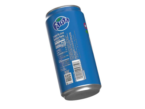 Fanta Berry Drink Can Sleek 250ml 04 3D Model
