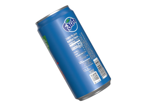 Fanta Berry Drink Can Sleek 250ml 04 3D-Modell