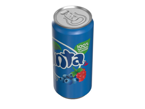 Fanta Berry Drink Can Sleek 270ml 05 3D 模型