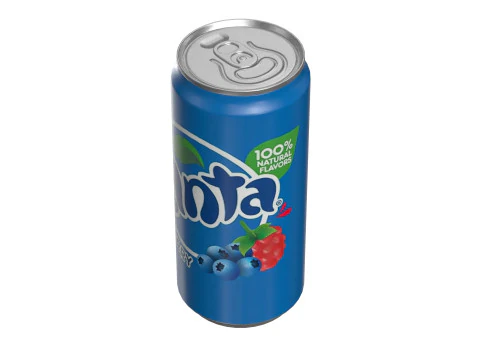 Fanta Berry Drink Can Sleek 270ml 05 3D Model