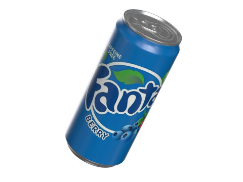 Fanta Berry Drink Can Sleek 270ml 05 3D 模型