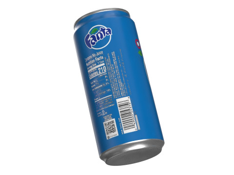 Fanta Berry Drink Can Sleek 270ml 05 3D 模型