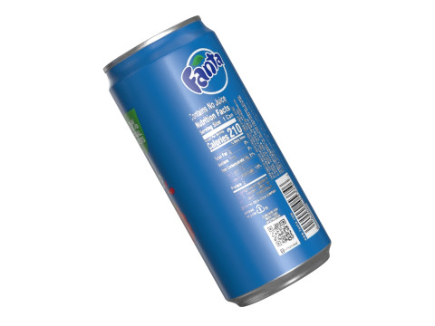 Fanta Berry Drink Can Sleek 270ml 05 3D 模型