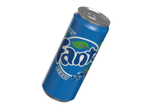 Fanta Berry Drink Can Sleek 310ml 06 3D Model