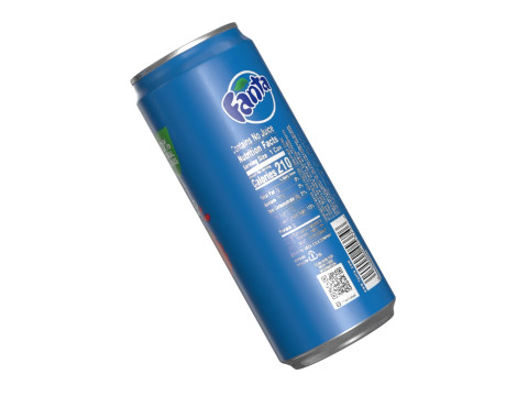 Fanta Berry Drink Can Sleek 310ml 06 3D Model