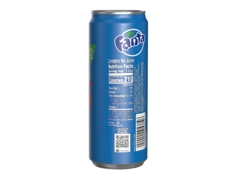 Fanta Berry Drink Can Sleek 330ml 07 3D Model