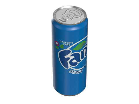 Fanta Berry Drink Can Sleek 330ml 07 3Dモデル