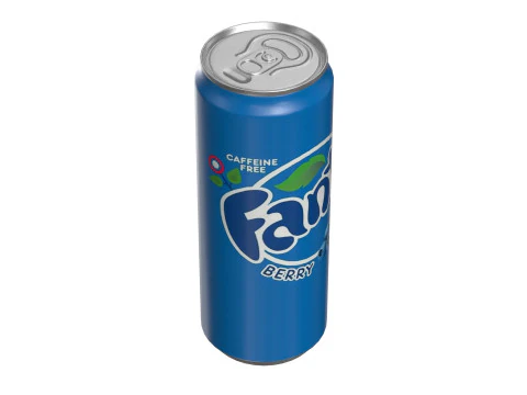 Fanta Berry Drink Can Sleek 330ml 07 3D Model