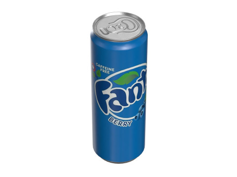 Fanta Berry Drink Can Sleek 355ml 08 3D Model