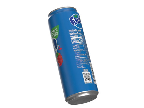 Fanta Berry Drink Can Sleek 355ml 08 3D Model