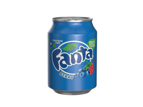 Fanta Berry Drink Can 250ml 09 3D Модель