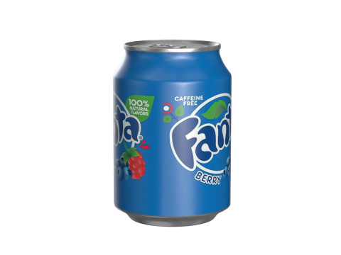 Fanta Berry Drink Can 250ml 09 3D Модель