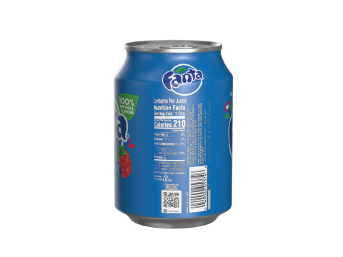 Fanta Berry Drink Can 250ml 09 3D Модель