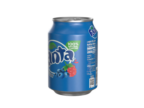 Fanta Berry Drink Can 250ml 09 3D Модель