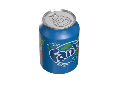 Fanta Berry Drink Can 250ml 09 3D Модель