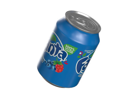 Fanta Berry Drink Can 250ml 09 3D Модель