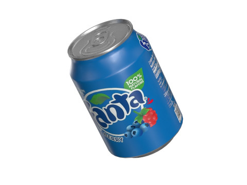 Fanta Berry Drink Can 250ml 09 3D Модель