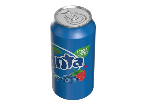 Fanta Berry Drink Can 375ml 12 3Dモデル