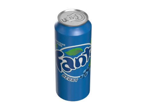 Fanta Berry Drink Can 500ml 14 3D Model