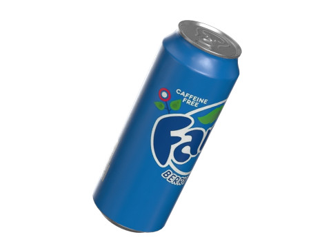 Fanta Berry Drink Can 500ml 14 3D Model