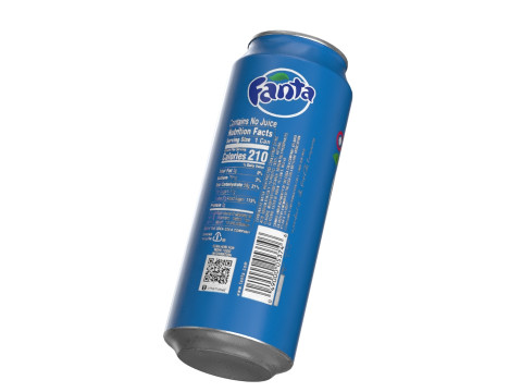 Fanta Berry Drink Can 500ml 14 3D Model