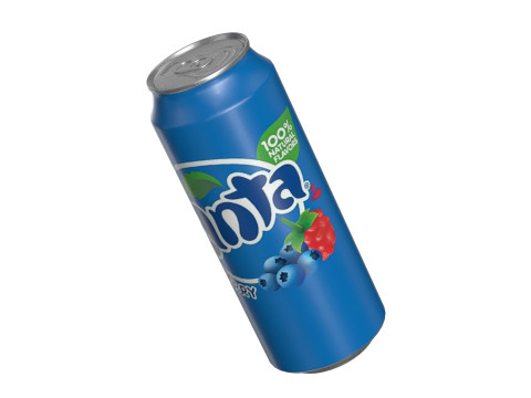 Fanta Berry Drink Can 500ml 14 3D Model