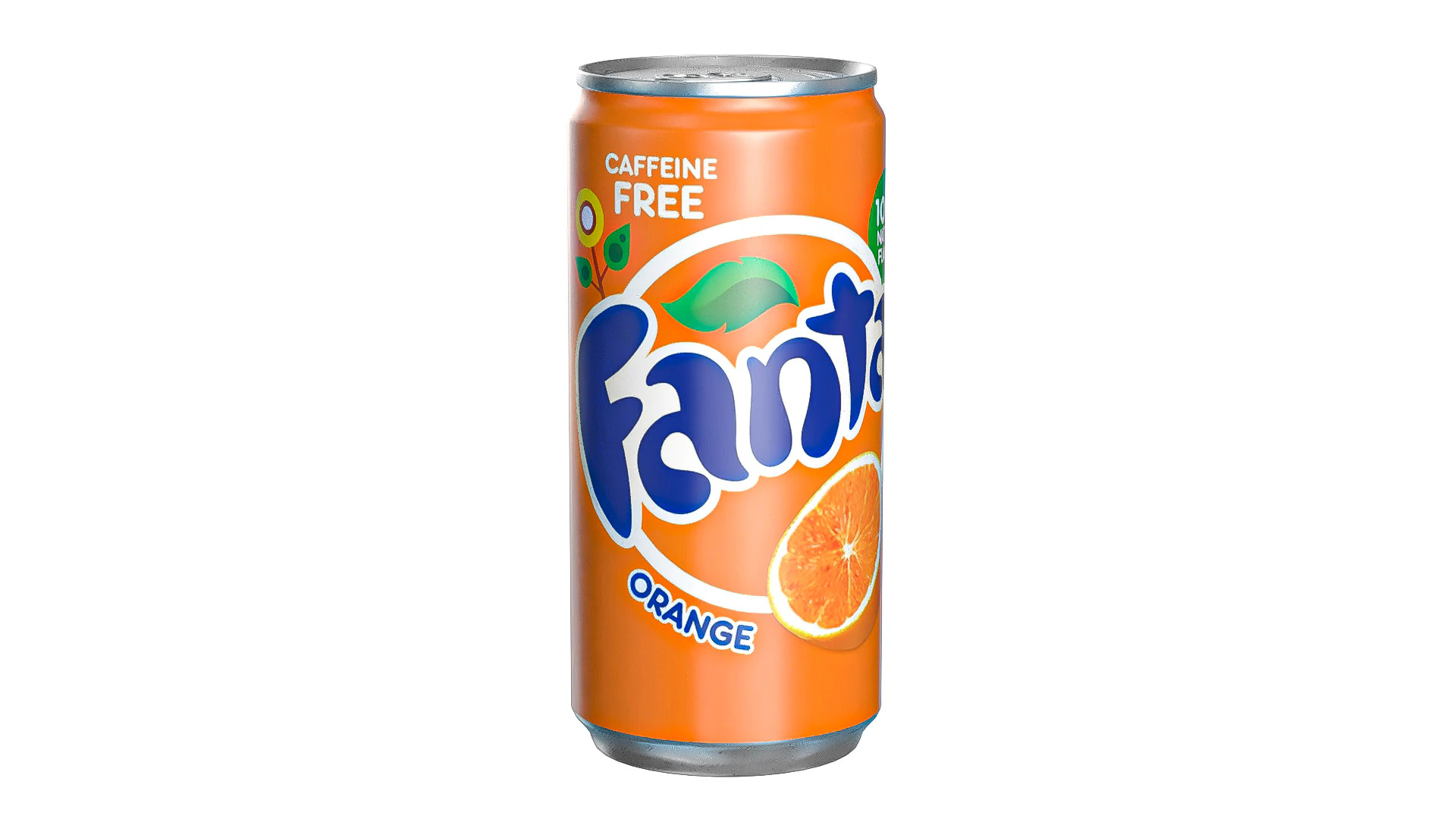Fanta Drink Can Slim 190ml 01 3D Model .c4d .max .obj .3ds .fbx .stl .blend 