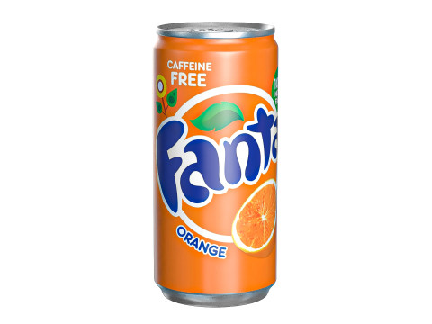 Fanta Drink Can Slim 190ml 01 3D Model