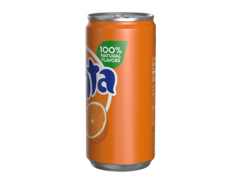 Fanta Drink Can Slim 190ml 01 Model 3D
