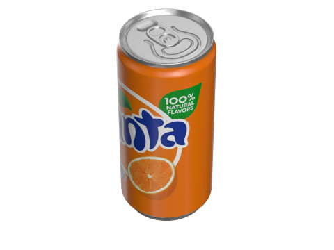 Fanta Drink Can Slim 190ml 01 Model 3D