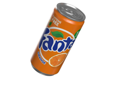 Fanta Drink Can Slim 190ml 01 Model 3D
