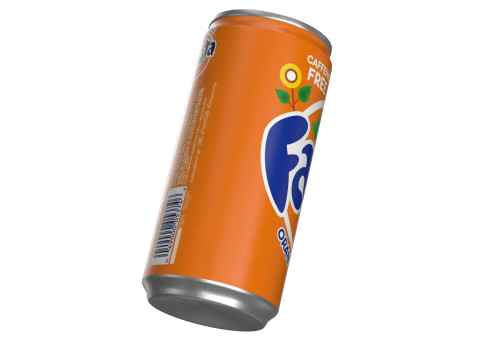 Fanta Drink Can Slim 190ml 01 Model 3D