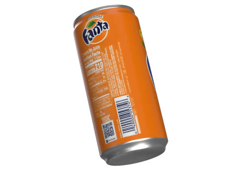 Fanta Drink Can Slim 190ml 01 3D Model