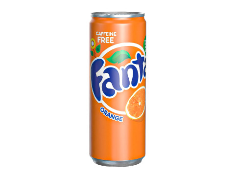 Fanta Drink Can Slim 250ml 02 3D Model