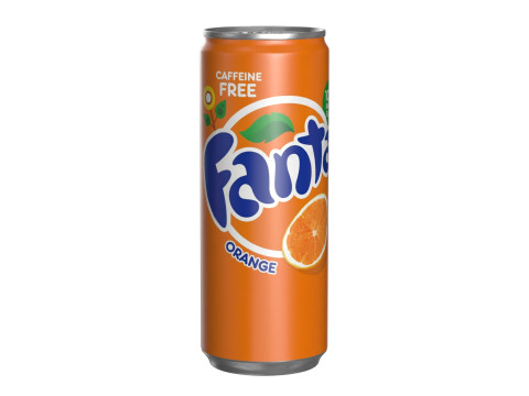 Fanta Drink Can Slim 250ml 02 Model 3D