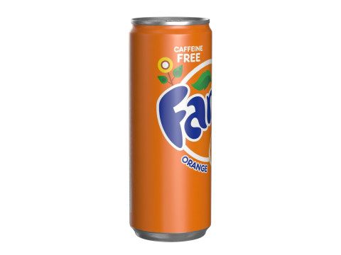 Fanta Drink Can Slim 250ml 02 Model 3D