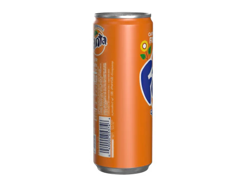 Fanta Drink Can Slim 250ml 02 3D Model