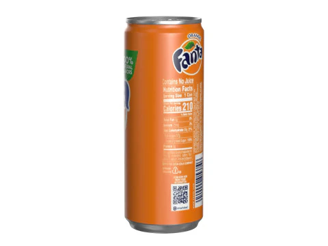Fanta Drink Can Slim 250ml 02 3D Model