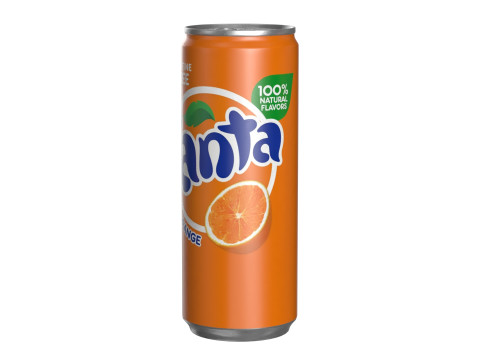 Fanta Drink Can Slim 250ml 02 Model 3D
