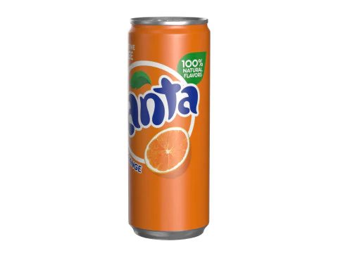 Fanta Drink Can Slim 250ml 02 3D Model